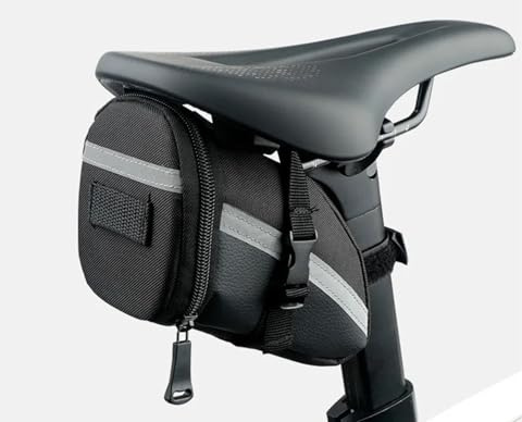 TOWEAR Bolsa para sillín trasero de bicicleta, accesorios de ciclismo, bolsa de almacenamiento aerodinámica para bicicleta de carretera MTB con bucle para fijar la luz
