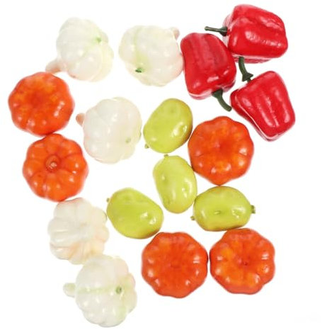 ABOOFAN 40St simuliertes Gemüse kürbiskerne kürbisse Peppers zierkürbis squaschschlaeger pepers pflanzliches Modell simulierter Knoblauch gefälschtes Gemüse falscher roter Pfeffer Schaum