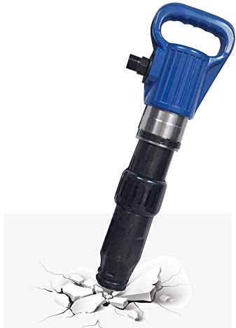 Lufthammer Pneumatischer Betonbrecher aus Stahl und Aluminium, Handheld Pneumatischer Betonhammer Beton Abbruchhammer, Blau Druckluft Meißelhammer Schlaghammer mit Pufferfeder