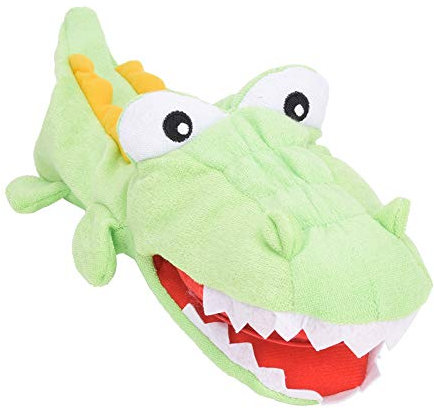 Krokodil-Handpuppe, Cartoon-Tier, Weiche Handpuppe, Puppenhandschuhe, Geschichten Erzählen, Interaktives Kinderspielzeug (Krokodil 28cm)