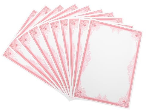 CAXUSD 10blätter Zertifikatspapier Blanko-zertifikate Diy-innenpapier Für Auszeichnungen Geschenkgutscheine Bedruckbar Beschreibbar Kompatibel Mit Druckern