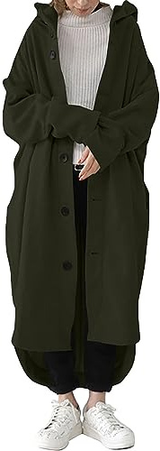 Cocila Cappotto con cappuccio a maniche lunghe con tasca lunga con cappuccio in tinta unita casual alla da donna Giacche Invernali Giacca Ecopelle Donna Bianco Prodotti In Offerta Oggi