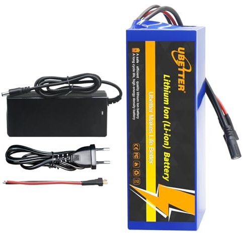 UBETTER 36V Ebike batteria al litio, E-fscooter batteria con BMS, 8AH 10AH 14AH 20AH batteria della bicicletta elettrica con 2A caricabatterie per 0-1000W motore elettrico scooter bicicletta (36V 8Ah)