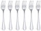 Diffaxy Lot de 6 fourchettes à dessert, à fruits, en acier inoxydable, argentées, pour la maison, la cuisine et le restaurant, 14 cm