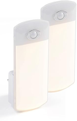 Northpoint LED Nachtlicht Orientierungslicht Nachtlampe Flurlampe Bewegungsmelder Aufladbare Taschenlampe (Smartphone plat, lot de 2)