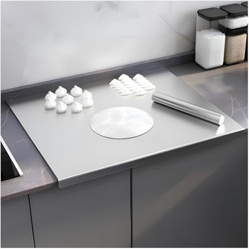 Planche à découper en acier inoxydable 316 pour comptoir de cuisine, planches à découper antidérapantes pour cuisine, planche à découper avec rebord pour comptoir,50x100cm/19.7Lx39.4W