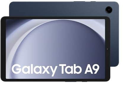 Samsung Galaxy Tab A9 Android Tablet, 64GB Storage, 4GB Ram, Large Display, Rich Sound, Navy, 3 Year Extended Warranty (UK Version)