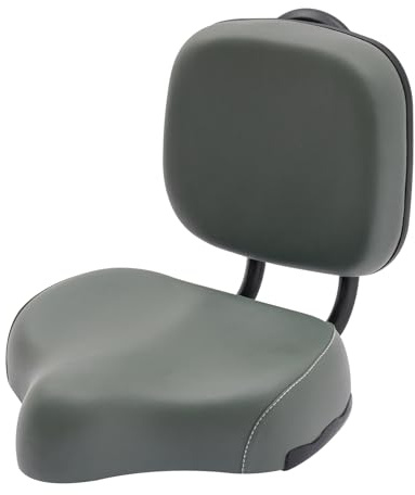 Sillín de bicicleta con respaldo, sillín de bicicleta ajustable, respaldo de gran tamaño, asiento ancho para bicicleta de montaña, triciclo, viajero