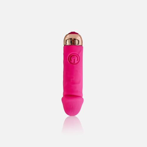 Vibrador Mini vibrador portátil consolador bala vibrador forma de pene 10 vibración mujeres clítoris punto G masaje Para principiantes juguetes sexuales (Rosa)