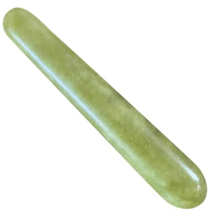 Grüner Jade Massagestab aus Jade für Akupressur und Gua Sha | Leicht, zu Halten und Anzuwenden, für Entspannung, Meridian Therapie Tool, Schmerzpunktdetektor