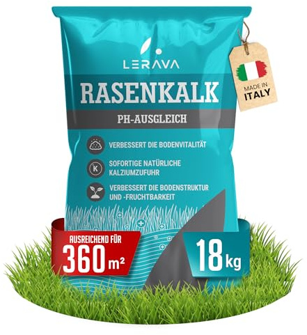LERAVA Revive (18 kg) - Cal para césped para equilibrio óptimo del pH - enmienda calcárea para mejorar la estructura y fertilidad del suelo- aporte natural de calcio para césped denso y resistente