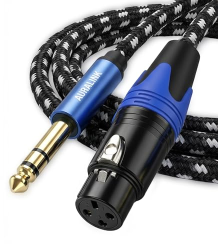 AURALINK XLR Female to 1/4 Inch (6.35mm) TRS Cable (Female, 1M)