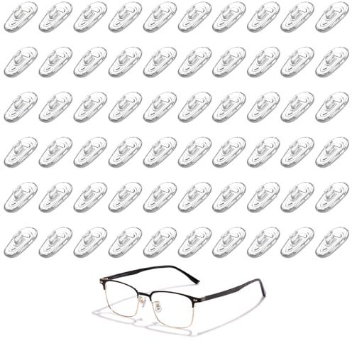 30 Paar Brillen Nasenpads, Nasenpads zum Einstecken Weiche Brille Nasenpads Silikon, Rutschfeste Brille Nasenpads Sonnenbrillen Rutsch Stopper Gläser Nasenpad für Brillen, Sonnenbrillen(Transparent)