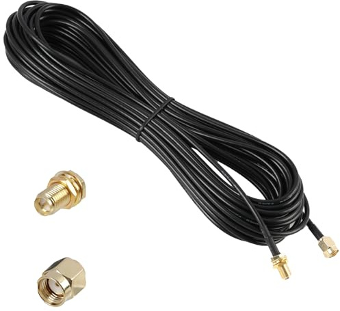leruiyezs 10m Cable De Extensión De Antena SMA,Extensión SMA Con Cable Coaxial RG174,Conector SMA Macho A Hembra,Cable Alargador De Antena Para WiFi,50 Ohm,para Routers,Equipos FPV,GPS,3G,4G