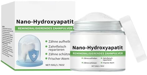 50 g de poudre dentaire hydroxyapatite pour blanchiment naturel des dents et protection de l'émail dentaire – Soin dentaire professionnel contre la décoloration (café, thé, vin) – Poudre blanchissante