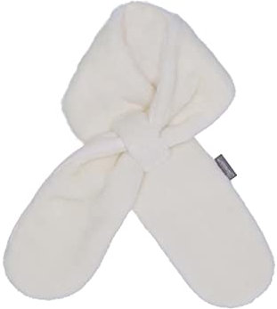Sterntaler Schal aus Teddyflausch, gefüttert mit Baumwollfleece, mit Klettverschluss, zum Durchziehen - unisex Accessoires für Babys & Kleinkinder - warm, weich und bequem - ecru, Gr. 80cm