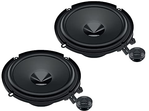 Hertz DSK 160.3 – Kit Audio 2 Voies Voiture avec woofer 160 mm, Tweeter 24 mm et Filtre intégré, Puissance maximale 160W