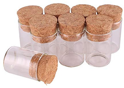 PYouo-große Reagenzgläser, 100pcs Kleine Reagenzglas, 5ml Größe 22 * ​​30mm, mit Korken Flaschen, Gewürzbehälter Gläser Vials DIY Fertigkeit, Hochwertige Materialien