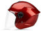 LIONCIANO Motorradhelm Mit Schutzbrille, Jethelm Roller-Helm Scooter-Helm Moped Mofa-Helm Chopper Vintage, Hat Den Verkehrssicherheitstest Bestanden Um Die Kopfsicherheit Wirksam Zu Schützen(Rubinrot)