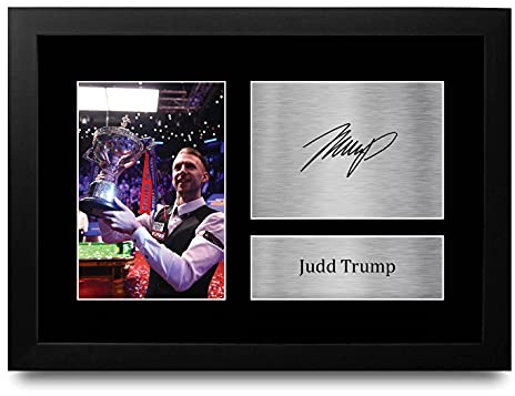 HWC Trading FR A4 Judd Trump Snooker Geschenke Gedrucktes Signiertes Autogramm Foto für Fans von Snooker Memorabilien - A4 Framed