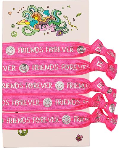 heaven+paper Freundschaftsarmbänder im Set in neon mit Gold und Silber für Mädchen als Mitgebsel für Hippie Freundinnen (FRIENDS)