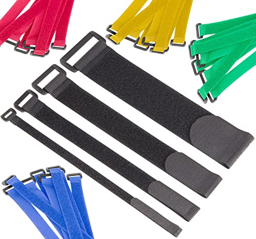 Schlauchland 20 Stück Kabelbinder Klett 3x60cm gelb Klettverschluss | VIELE GRÖSSEN 1|2|3|5cm & Längen 10-300cm | 1/10/20/50/100er Pack | UV-stabil & wetterfest nachhaltig wiederverwendbar | Premium