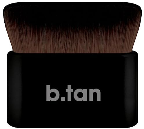 b.tan Face & Body Blending Brush | Air Brush'd - Self Tanning Kabuki Applicator for a Flawless, Streak-Free Blend, Big Fluffy Straight Angled Top for Self Tanner, Makeup, Cream, Foundation, & Contour