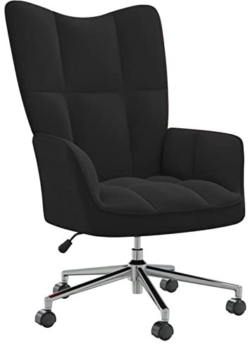 Homgoday Relaxfåtölj, TV-fåtölj, vilstol, loungefåtölj, TV-fåtölj, sovfåtölj, relaxfåtölj, enkelsoffa, fåtölj, enkelfåtölj, för vardagsrum, sovrum, svart, sammet