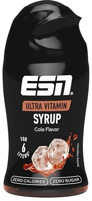 ESN Ultra Vitamin Syrup, Cola, 65 ml, für 6 l Fertiggetränk, zuckerfreier Sirup mit Vitaminen, hochkonzentriert, zero Kalorien - made in Germany