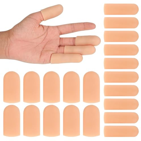 20 PCS Silicone Finger Protectors, Waterproof Finger Protectors, Gel Thumb Protector for Finger Cracking, Finger Callus, Finger Arthritis, Hand Eczema or Finger Blister Protection
