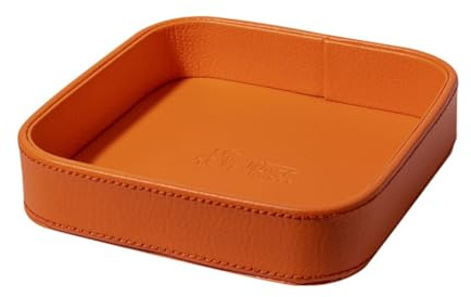 Taschenleerer，Leder Valet Tray Organizer, Premium Stapelbare Schmuck Tray, Catch-All Tray Für Eingangstisch Schlüssel, Geldbörse, Uhr, Münzwechsel, Nachttisch Schreibtisch-Top Catchall Tray ( Color :