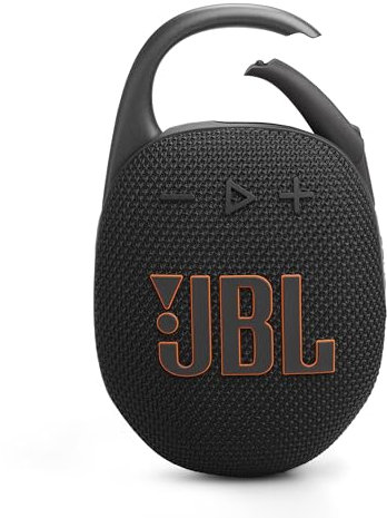 JBL Clip 5 - Schwarz – Tragbare Bluetooth-Lautsprecher-Box mit JBL Pro Sound, tiefem Bass und Playtime-Boost-Funktion – Wasserfest und staubfest – 12 h Laufzeit