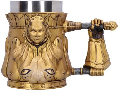 Nemesis Now Dark Souls Smough Tankard 15.5cm, Gold, Stainless Steel Insert | Resin, Officially Licensed Dark Souls Merch, Dark Souls Trilogy Beer Mug, Cast in The Finest Resin, Expertly Hand-Painted