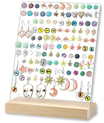 Expositor Pendientes, Soporte para pendientes, Organizador de Joyas, Soporte Organizador para Pendientes, 120 Agujeros Soporte para Pendientes, Exhibición de joyas, para Organizar y Almacenar Joyas