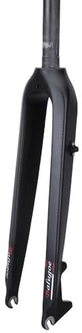 Gerrit Federgabel Vollcarbon 26/27,5/29er Hard Mountainbike MTB Gabel Carbon Sattel/Carbon Rahmen/Sattelstütze/Griff Fahrradgabeln (Color : Yellow)