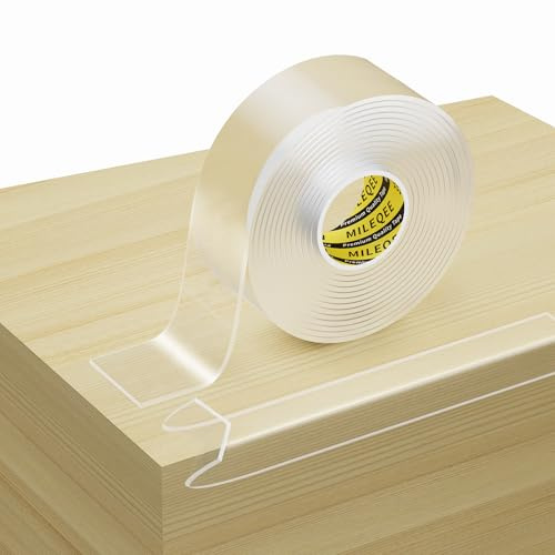 MILEQEE Selbstklebender Baby-Kantenschutz, 35mm x 4m, 2mm dick | Weicher Eckenschutz, Transparenter Kantenschutz mit starker Klebekraft, Rückstandslos für Möbel, Wände, Tisch- & Bettkanten