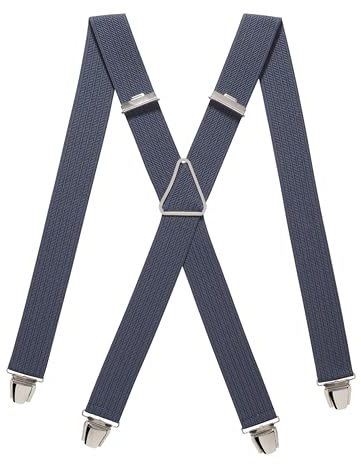 PIERROT Breda hängslen för män tillverkade i Frankrike - ultrastark elastisk och 4 extra starka X-klämmor - justerbar storlek upp till 130 cm - livstidsgaranti - hantverk, Lila fönsterlucka, One size
