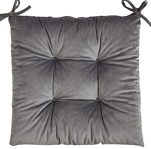 Hoowarm Cojín de Asiento Jardín，Cojines para Silla 35x35cm，Cojín para Silla Thick Velvet Oficina，Antideslizante Exterior e Interior Cojines para Silla(A1)