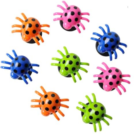 WESIEVYA Lot de 20 Araignées Sauteuses Jouets Éducatifs pour Garçon Et Filles, Plastique Solide, Rebondissantes Jusqu’à 50 Cm, Stimulation Ludique Et Interactive pour Fête Et Jeu Intérieur