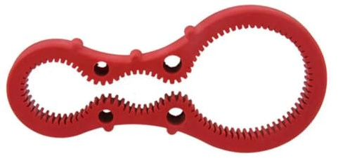 Kochenty Abridor de MúLtiples, Tapas de Tarros PortáTiles, Lata, PráCtico Dispositivo de Tapa de Agarre de Tornillo de Goma Flexible Twister Rojo