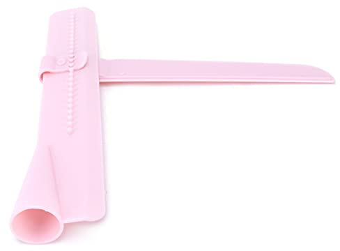 Grattoir à Crème, 2 Pièces Ensemble Hauteur Petit Outil de Gâteau pour Cuisine Maison Boulangerie Ensemble de Dents de Scie en Plastique Bleu (Rose Trompette)