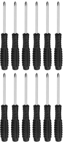 sourcing map Lot de 12 mini tournevis cruciformes PH1 #1 de 9,9 cm de long en acier au carbone avec poignée ergonomique pour réparation de bricolage, noir