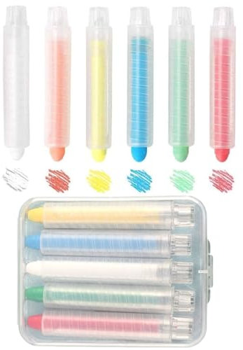 KGDUYC Gessetti,10 pezzi di gesso senza polvere per bambini, gessetti per bambini non tossici, gesso lavabile con supporto per lavagna, disegno, scrittura, gioco all'aperto