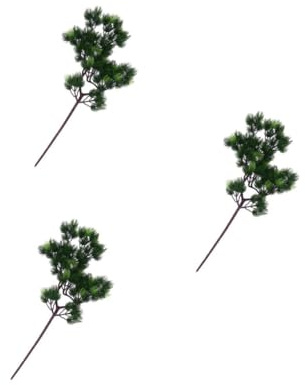Alipis 3pcs Fake Pine Branches for Home Decor Pinaster Plants Pine Leaves DIY Autumn Decor Christmas Arrangement