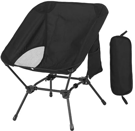 Sillas plegables para adultos al aire libre | Asiento de descanso portátil para senderismo | Silla de camping transpirable con bolsillo lateral para piscina, picnic, senderismo, trekking, jardín
