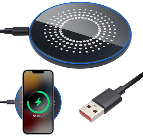 Caricabatterie senza fili, caricatore rapido senza fili da 20 W, caricatore max 20 W, compatibile con SamSung Galaxy S24/S23/S22/S21/S20/S10, caricabatterie wireless Qi compatibile con i-Phone 14/13