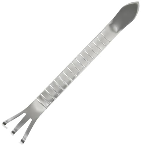 Lawnoval Râteau à main en acier inoxydable pour bonsaï, 3 griffes, mini outil de jardin pour désherber le sol, 22 cm
