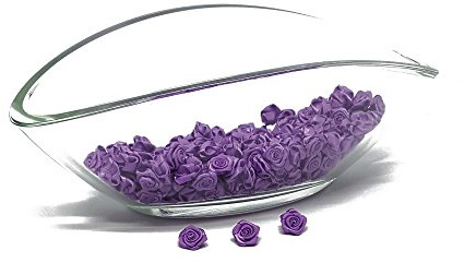 25 Rosen - 15mm - Deko Rosen Röschen - Satinrosen | Lila