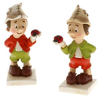 Publilancio srl 4 Stück Geppino Pinocchio Harz Statue 9.5 cm Bonboniere