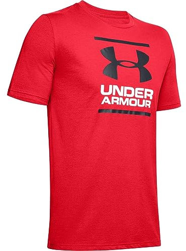 Under Armour UA GL Foundation kortärmad t-shirt, andningsbar sporttröja, kortärmad och bekväm funktionell tröja med lös passform, röd, XS